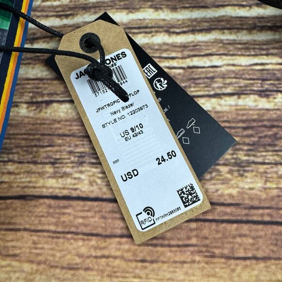 Mens Jack & jones Flip Flops Size 9/10 Beach Surfer Floral Design (2 Pack) - Picture 4 of 4